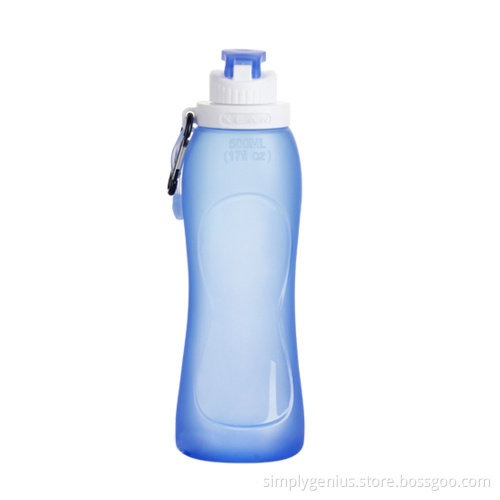 17oz collapsible sports joyshaker water bottle with straw